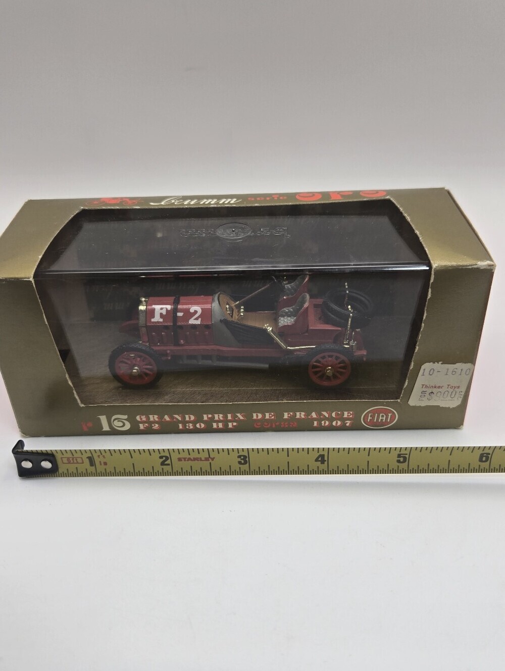 Brumm 1:43 Scale 1907 Fiat F2 130 HP Grand Prix de France (Serie Oro R16)